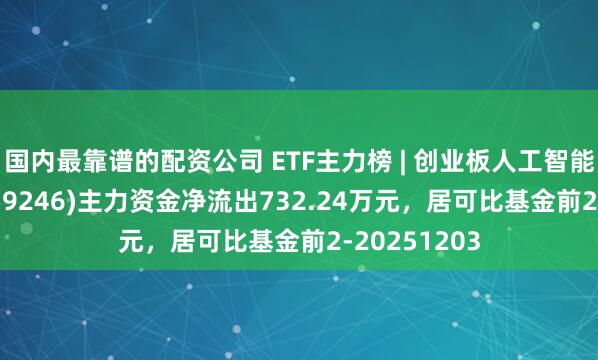 国内最靠谱的配资公司 ETF主力榜 | 创业板人工智能ETF富国(159246)主力资金净流出732.24万元，居可比基金前2-20251203